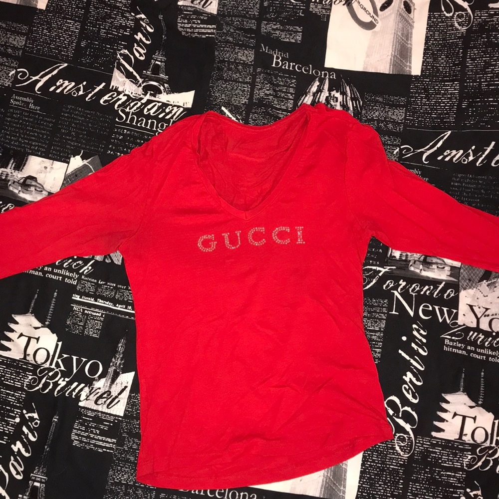 Gucci red long sleeve